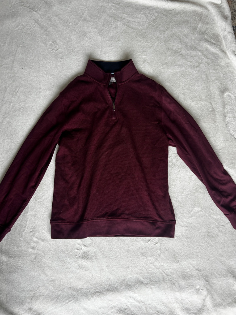 Ted Baker Men's Burgundy Half-Zip Sweater